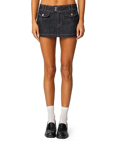 Edikted Rae Denim Mini Skort