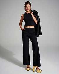 Neoprene CEO Wide Leg Pants