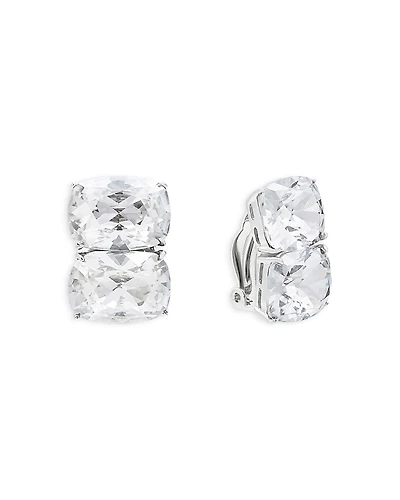 Shashi Ricky Diamond Crystal Clip On Stud Earrings