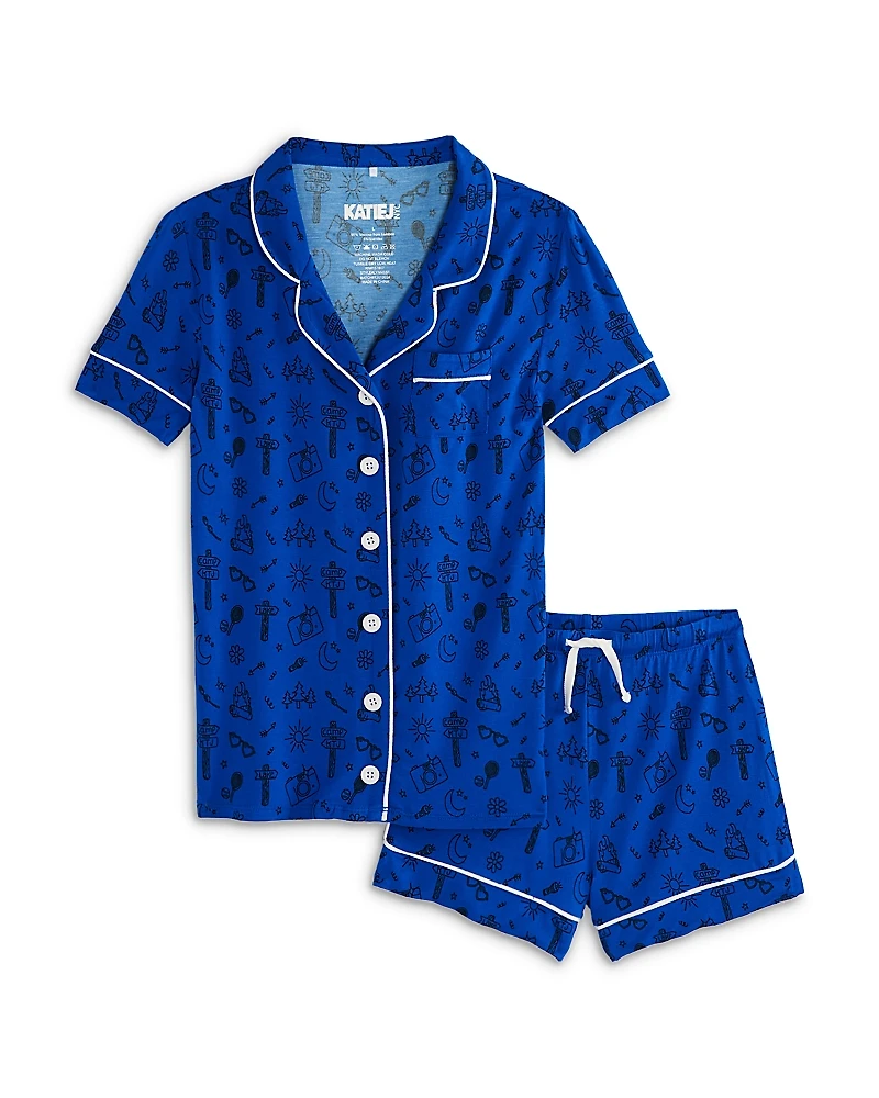 KatieJnyc Girls' Lynn Shorts Lounge Set - Big Kid