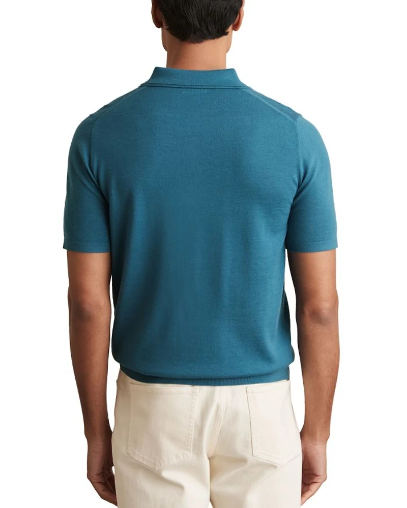Maxwell Half Zip Merino Wool Polo Shirt