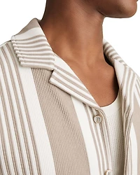 Alcazar Stripe Ribbed Cuban Shirt
