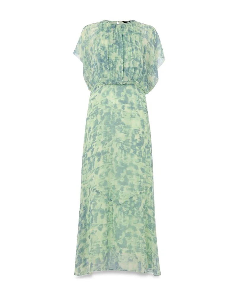 Dashes Brush Marks Midi Dress