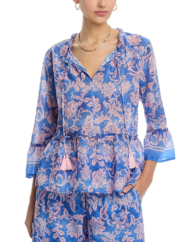 Johnny Was Ruffle Lake Blouse