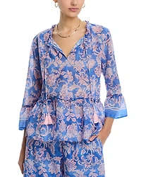 Johnny Was Ruffle Lake Blouse