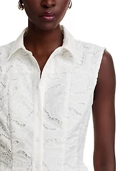 Lace Mini Shirt Dress - Exclusive