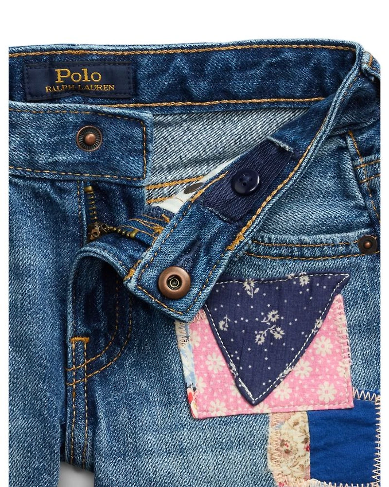 Girls' Distressed Cotton Denim Short - Little Kid