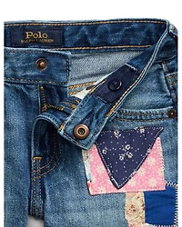 Girls' Distressed Cotton Denim Short - Little Kid