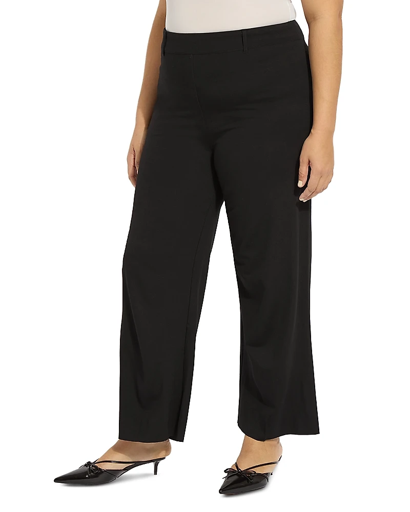 Lysse Plus Erin Ponte Wide Leg Pants