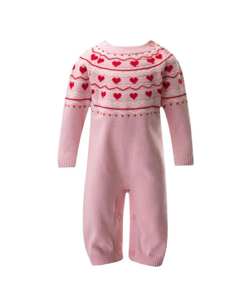 Girls' Heart Knit Playsuit - Baby