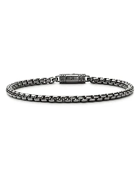 John Hardy Dark Silver Box Chain Bracelet