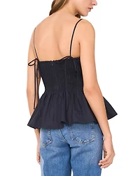 Tie Strap Peplum Top