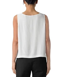 Silk Georgette Crepe Round Neck Top