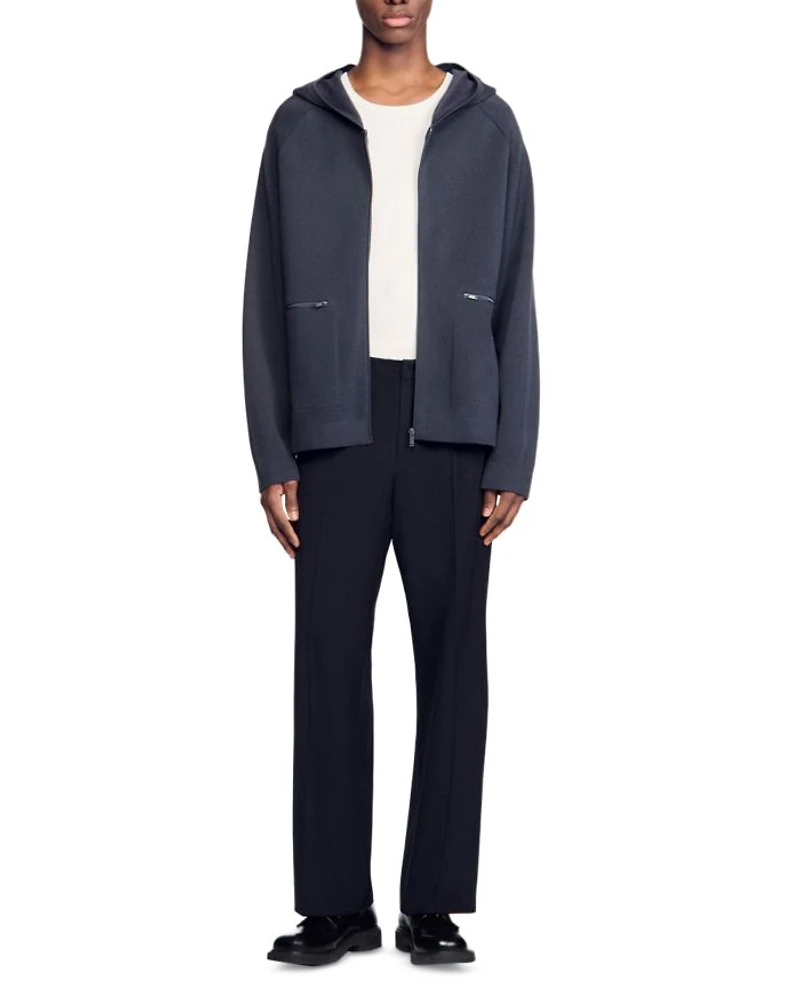 Hooded Zip Cardigan