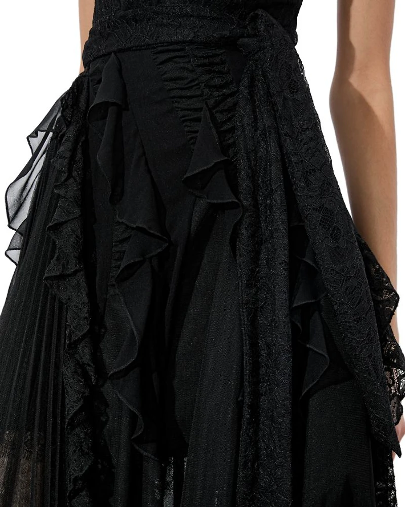 Marzita Lace Asymmetrical Hem Dress