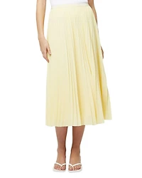 Sunburst Pleated Crepe Skirt