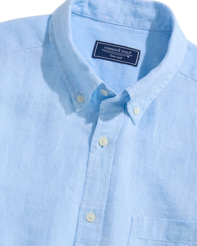 Surfside Regular Fit Button Down Linen Shirt