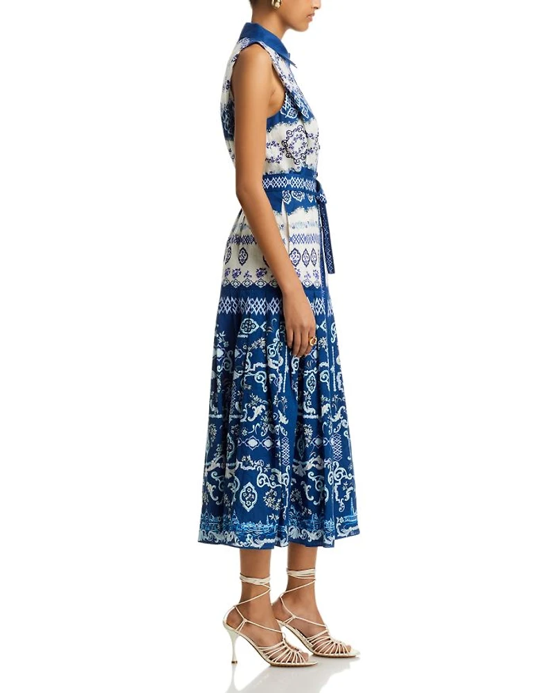 Nya Linen Midi Dress
