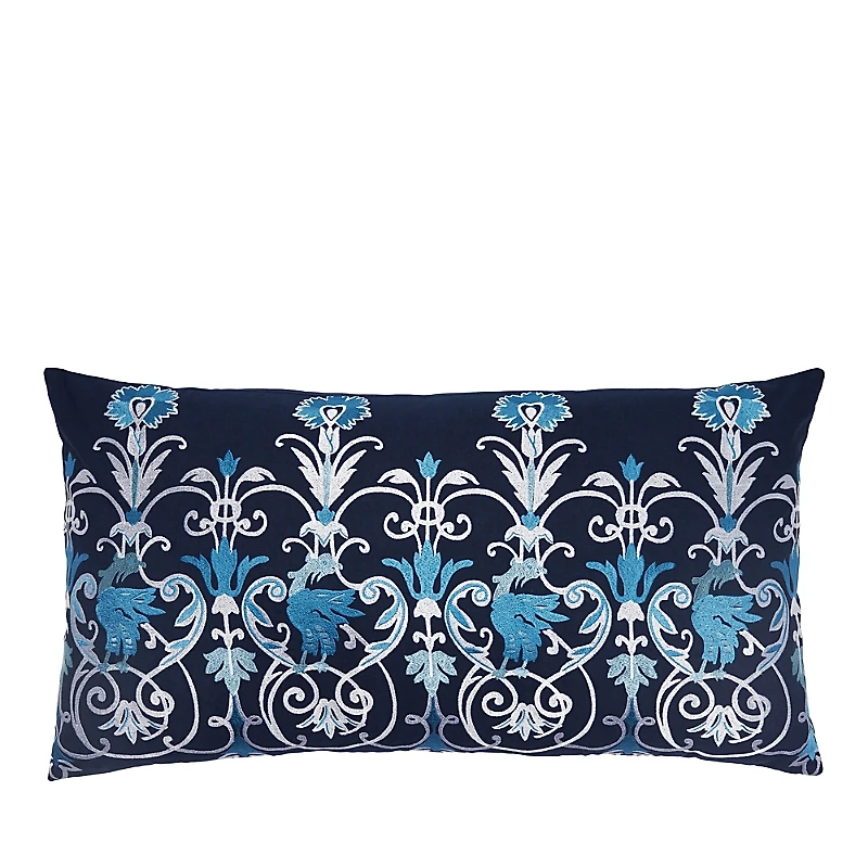 John Robshaw Laksh Indigo Bolster Decorative Pillow with Insert