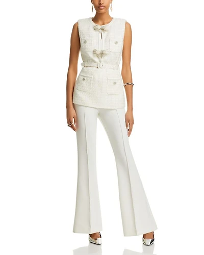 Bouclé Embellished Bow Jumpsuit
