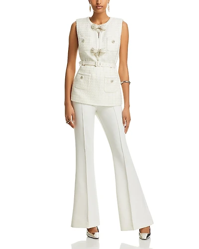 Self-Portrait Boucle Embellished Bow Jumpsuit