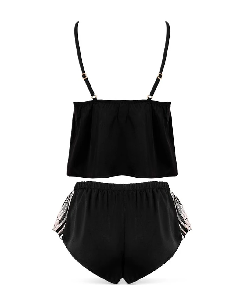 Katerine Luxury Satin Cami and Short Set