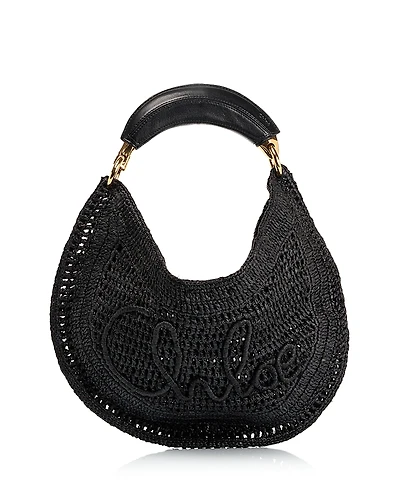 Chloe Summer Banana Raffia Hobo Bag