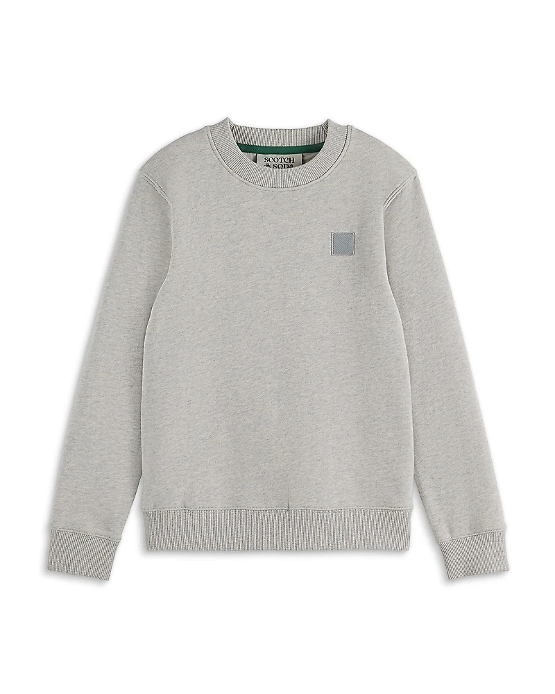 Scotch & Soda Boys' Regular Fit Logo Badge Sweatshirt - Little Kid