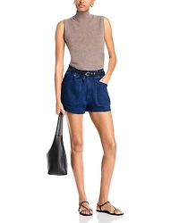 Elastic Waist Denim Shorts - Exclusive