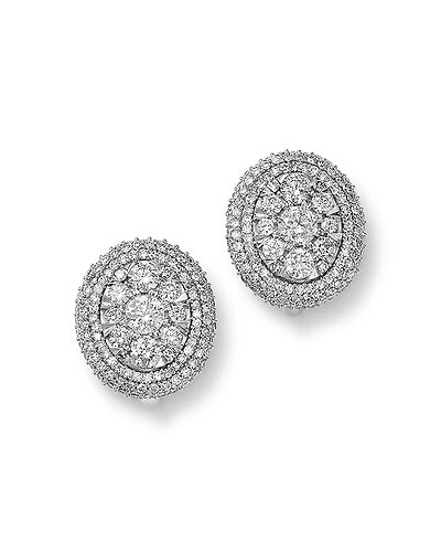 Bloomingdale's Fine Collection Diamond Pave Cluster Earrings