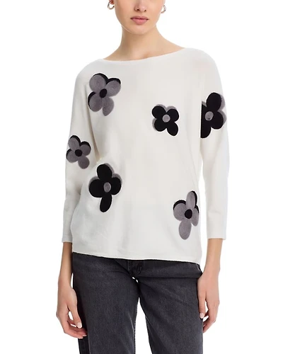 Floral Dolman Sleeve Sweater