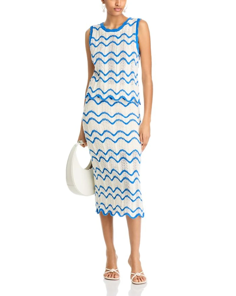 Zigzag Crochet Knit Tank - Exclusive