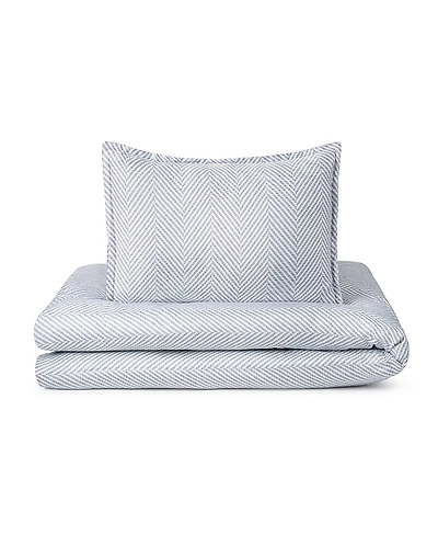 Domani Home Leze Blue Linen 4 Piece Set