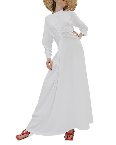 A. w.a. k.e. Mode Front Knot Maxi Dress