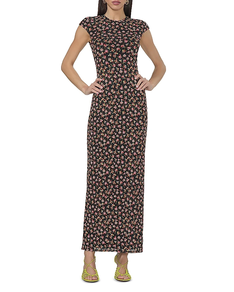 Afrm Cody Cap Sleeve Maxi Dress