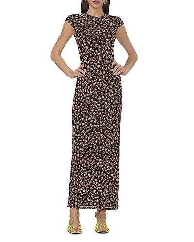 Afrm Cody Cap Sleeve Maxi Dress