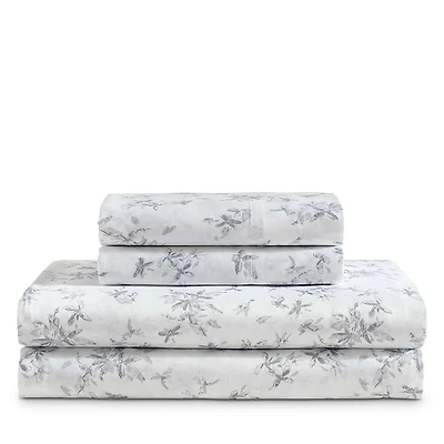 Calvin Klein Printed Cotton Sateen 4 Piece Sheet Set