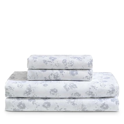 Calvin Klein Printed Cotton Sateen 4 Piece Sheet Set