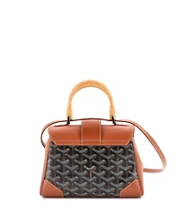 Mini Saigon Top Handle Bag Coated Canvas with Leather