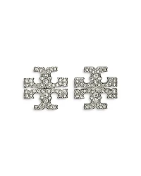 Tory Burch Kira Pave Double T Stud Earrings