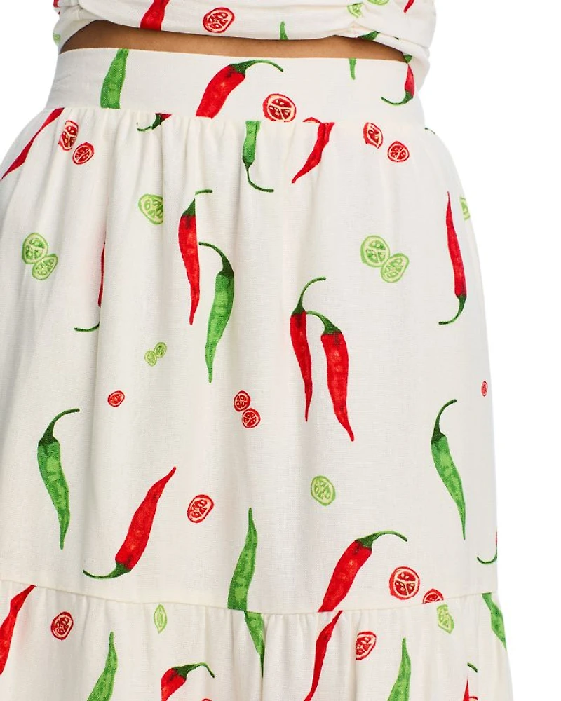 Chili Pepper Midi Skirt - Exclusive