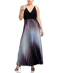 Pleated Shimmer Gown - Exclusive