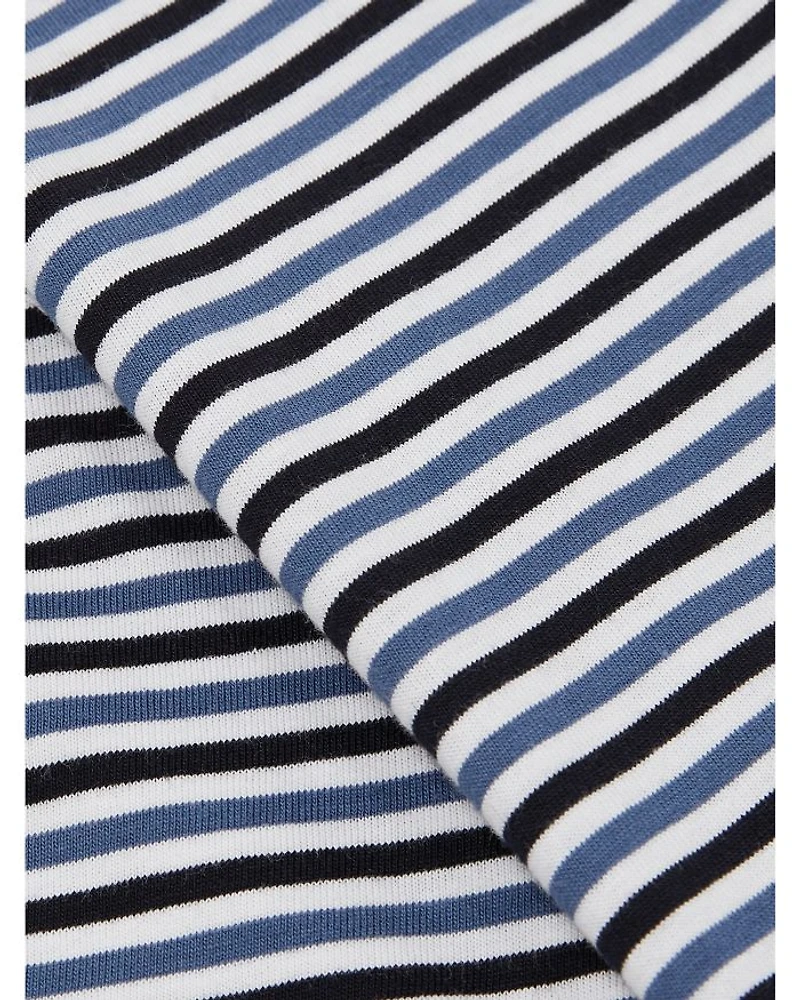 Regular Fit Mercerised Striped Tee