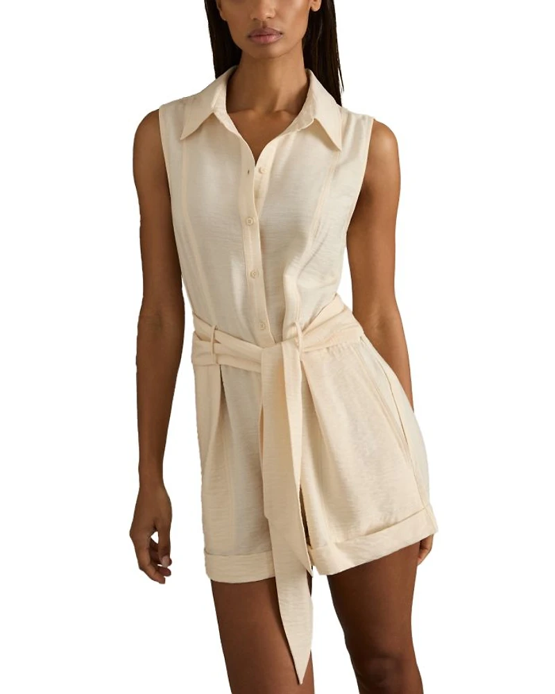 Belted Sleeveless Playsuit