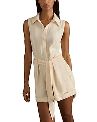 Belted Sleeveless Playsuit