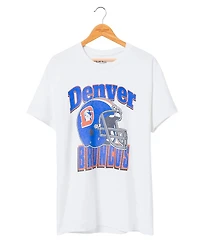 Junk Food Clothing Unisex Nfl Denver Broncos Throwback Helmet Flea Market Tee