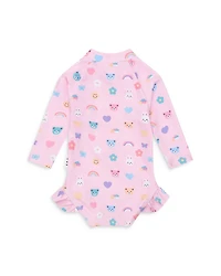 Girls' Hux Emoji Zip Swimsuit - Baby