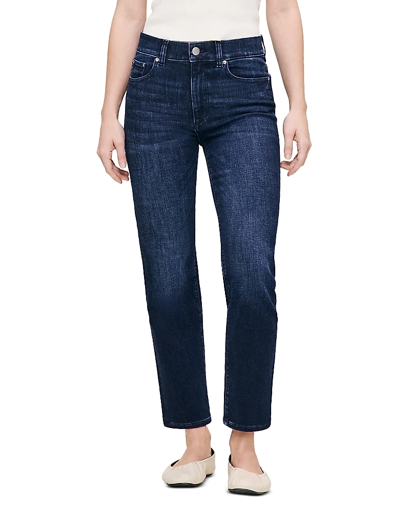DL1961 Petite Halle Instasculpt Straight Leg High Rise Jeans