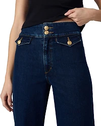 The Elia High Rise Wide Leg Ankle Jeans Magnetic