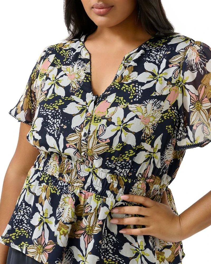 Plus Wilsons Prom Floral Blouse